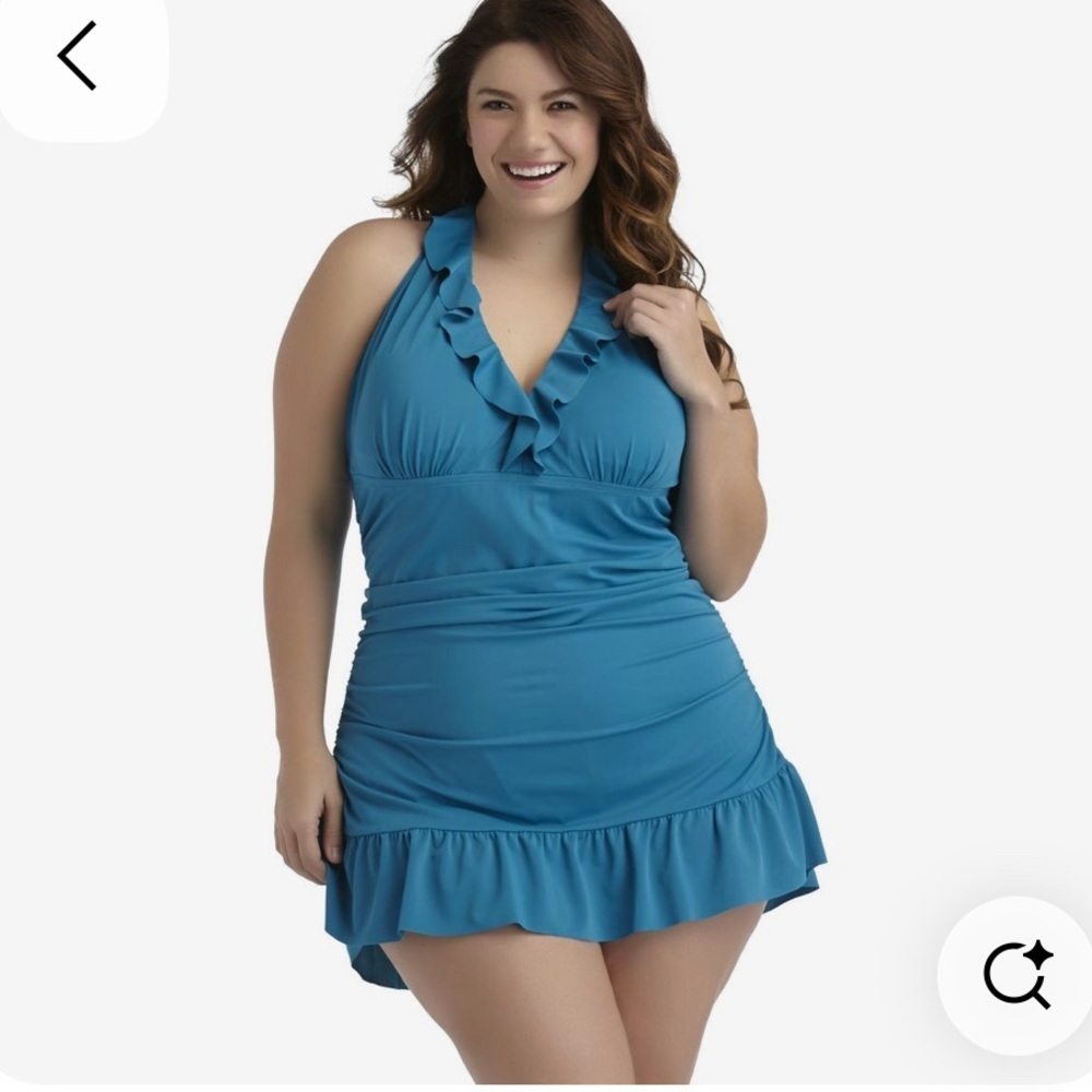 Jaclyn Smith Blueprint Halter Swimdress‎ 24W